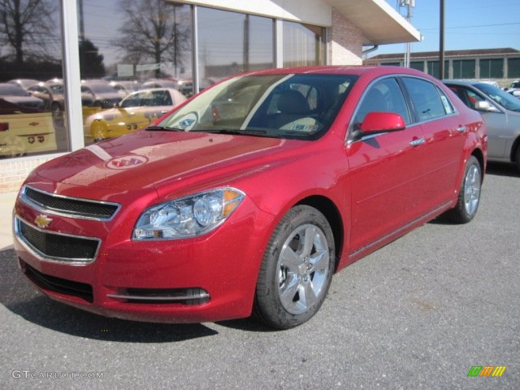 2012 Malibu LT - Crystal Red Tintcoat / Cocoa/Cashmere photo #2