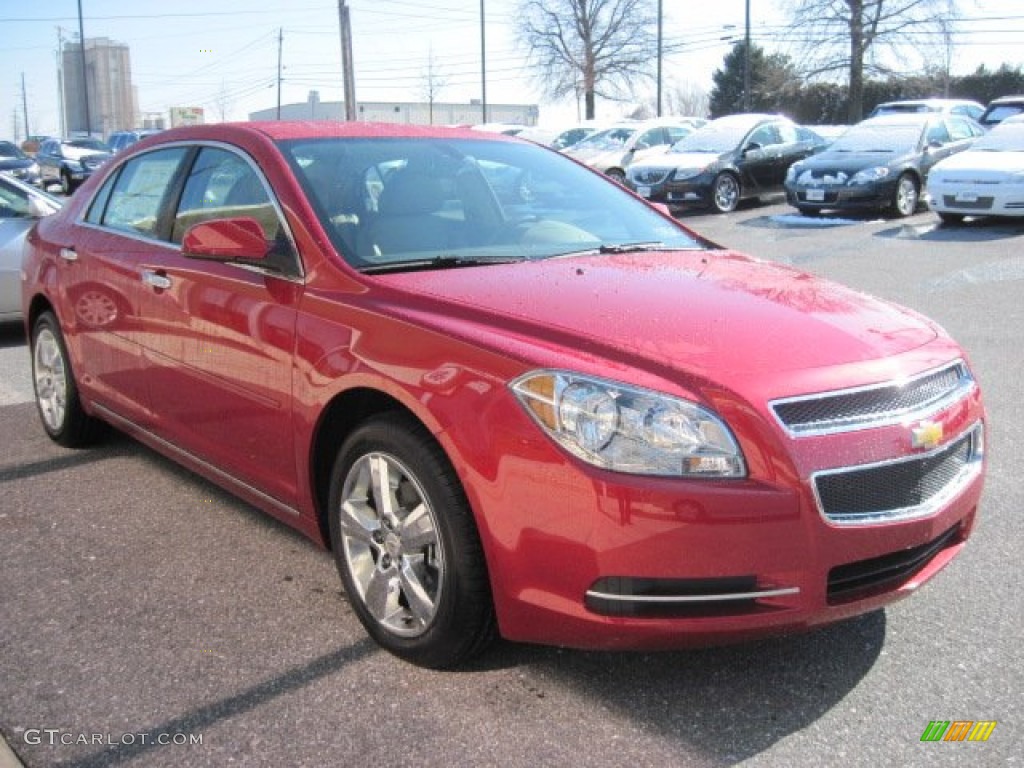 2012 Malibu LT - Crystal Red Tintcoat / Cocoa/Cashmere photo #3