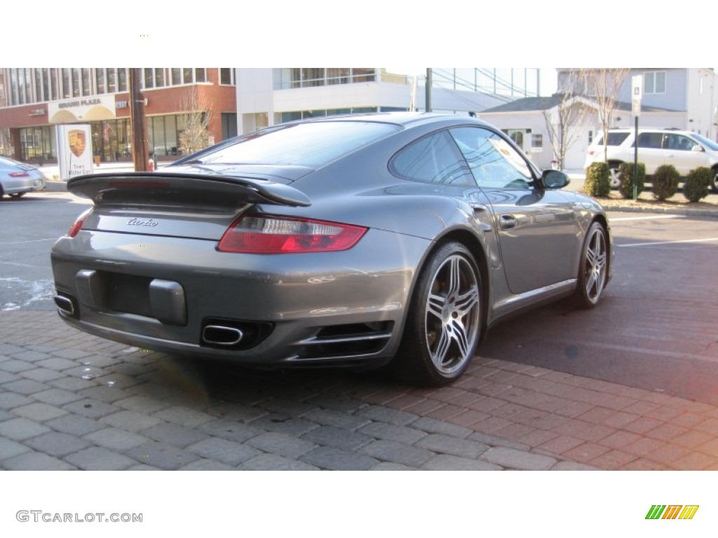 2007 911 Turbo Coupe - Meteor Grey Metallic / Natural Leather Grey photo #8