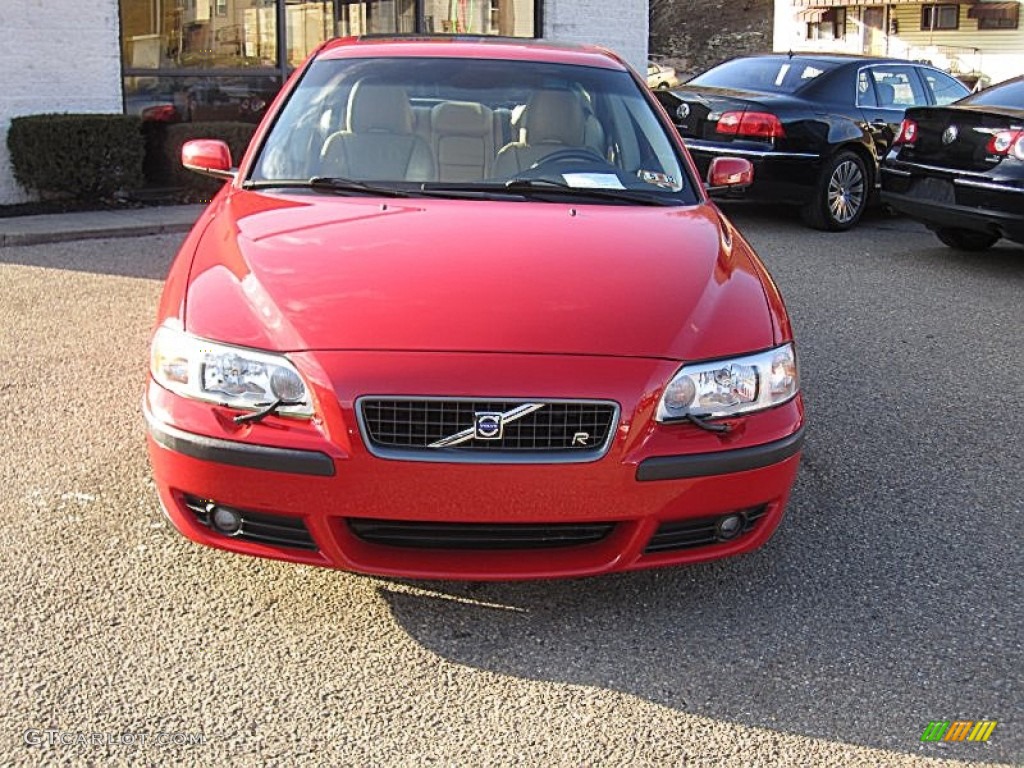 2004 S60 R AWD - Passion Red / Beige/Light Sand photo #4