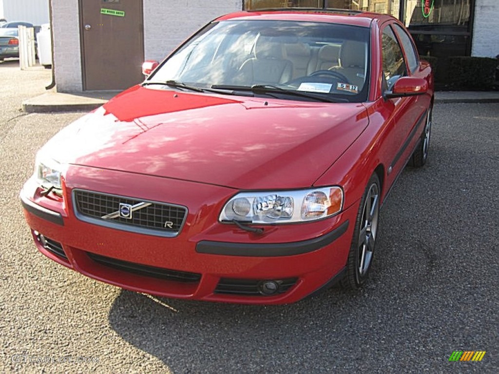 2004 S60 R AWD - Passion Red / Beige/Light Sand photo #5