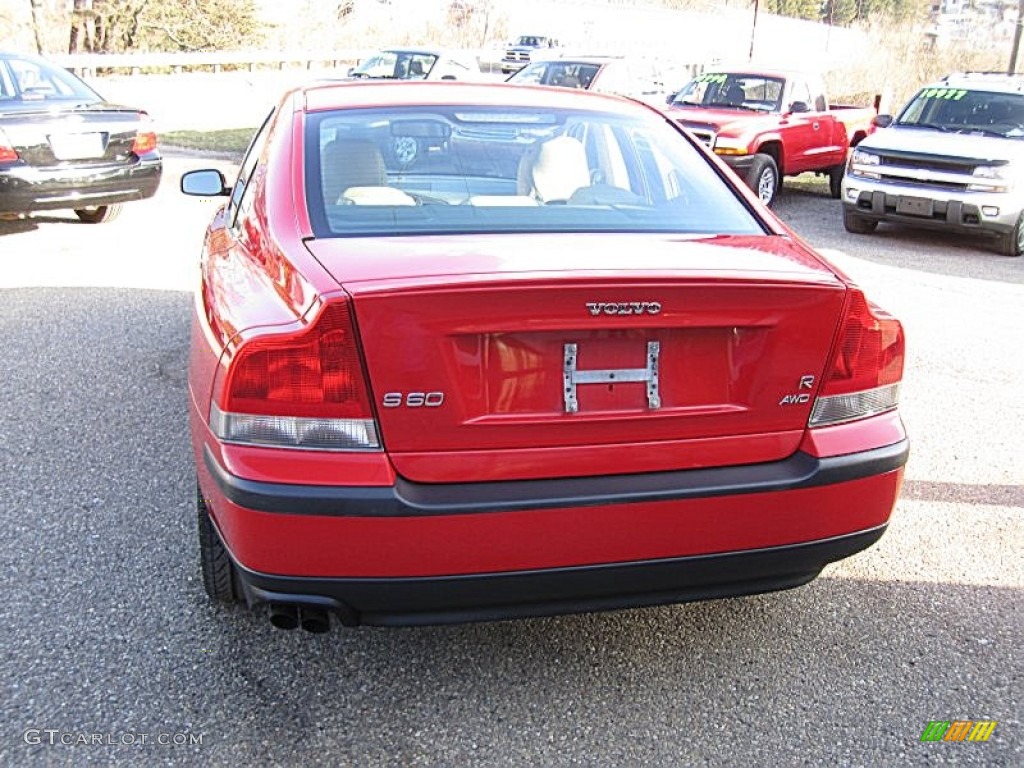 2004 S60 R AWD - Passion Red / Beige/Light Sand photo #9