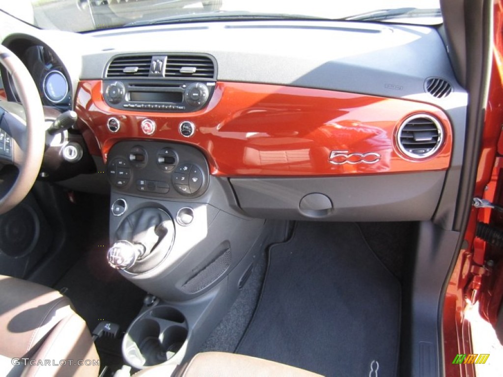 2012 Fiat 500 Sport Sport Tessuto Marrone/Nero (Brown/Black) Dashboard Photo #60812058
