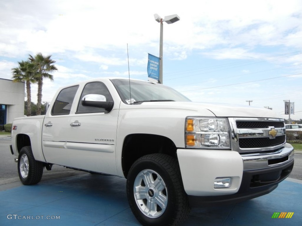 2011 Silverado 1500 LT Crew Cab 4x4 - White Diamond Tricoat / Light Cashmere/Ebony photo #6