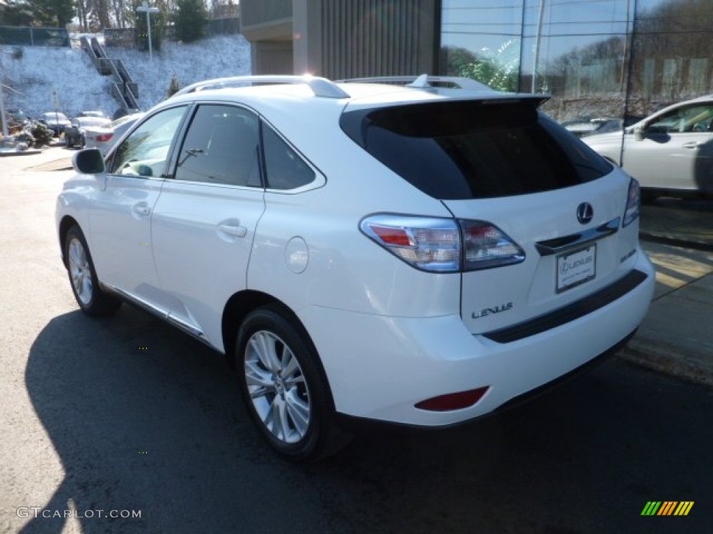 2010 RX 450h AWD Hybrid - Starfire White Pearl / Parchment/Brown Walnut photo #3