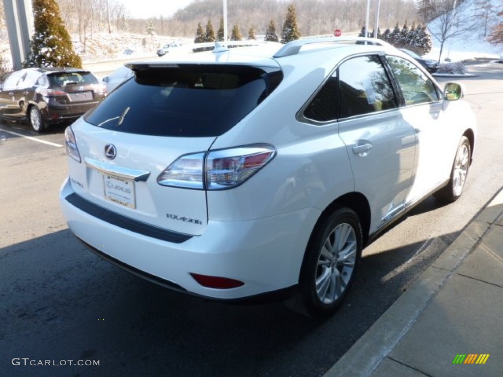 2010 RX 450h AWD Hybrid - Starfire White Pearl / Parchment/Brown Walnut photo #5