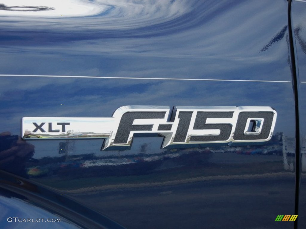 2012 F150 XLT SuperCab 4x4 - Dark Blue Pearl Metallic / Steel Gray photo #3