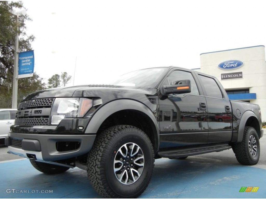 2012 F150 SVT Raptor SuperCrew 4x4 - Tuxedo Black Metallic / Raptor Black Leather/Cloth photo #1