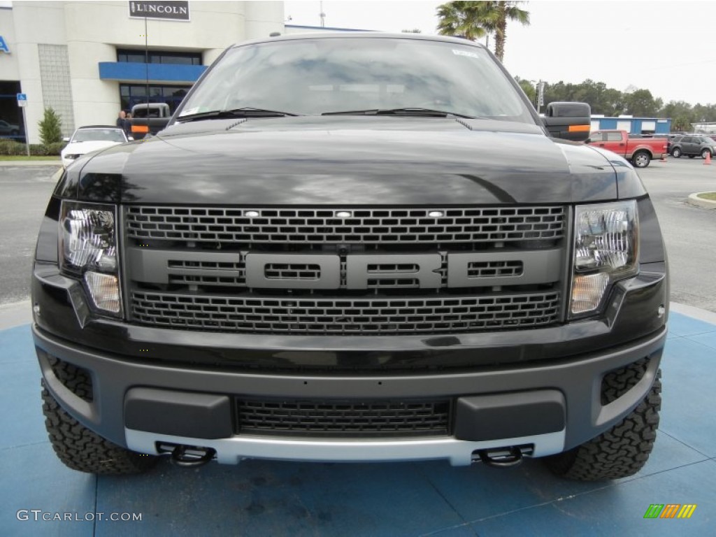 2012 F150 SVT Raptor SuperCrew 4x4 - Tuxedo Black Metallic / Raptor Black Leather/Cloth photo #3