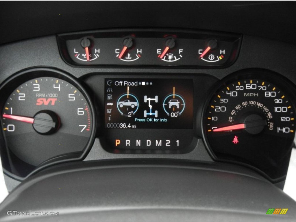 2012 Ford F150 SVT Raptor SuperCrew 4x4 Gauges Photo #60813027