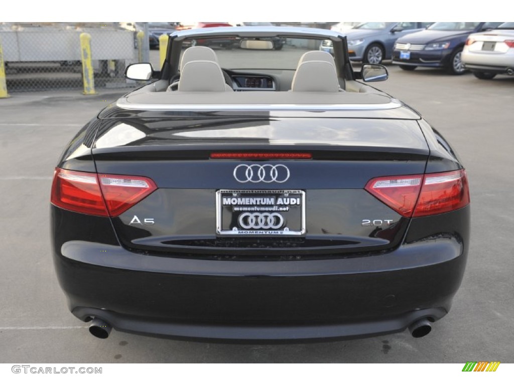 2012 A5 2.0T Cabriolet - Brilliant Black / Cardamom Beige photo #5