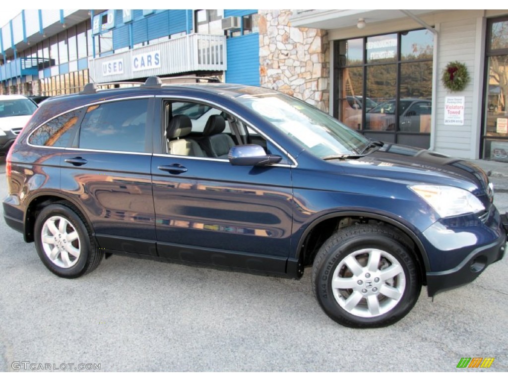 2009 CR-V EX-L 4WD - Royal Blue Pearl / Black photo #4
