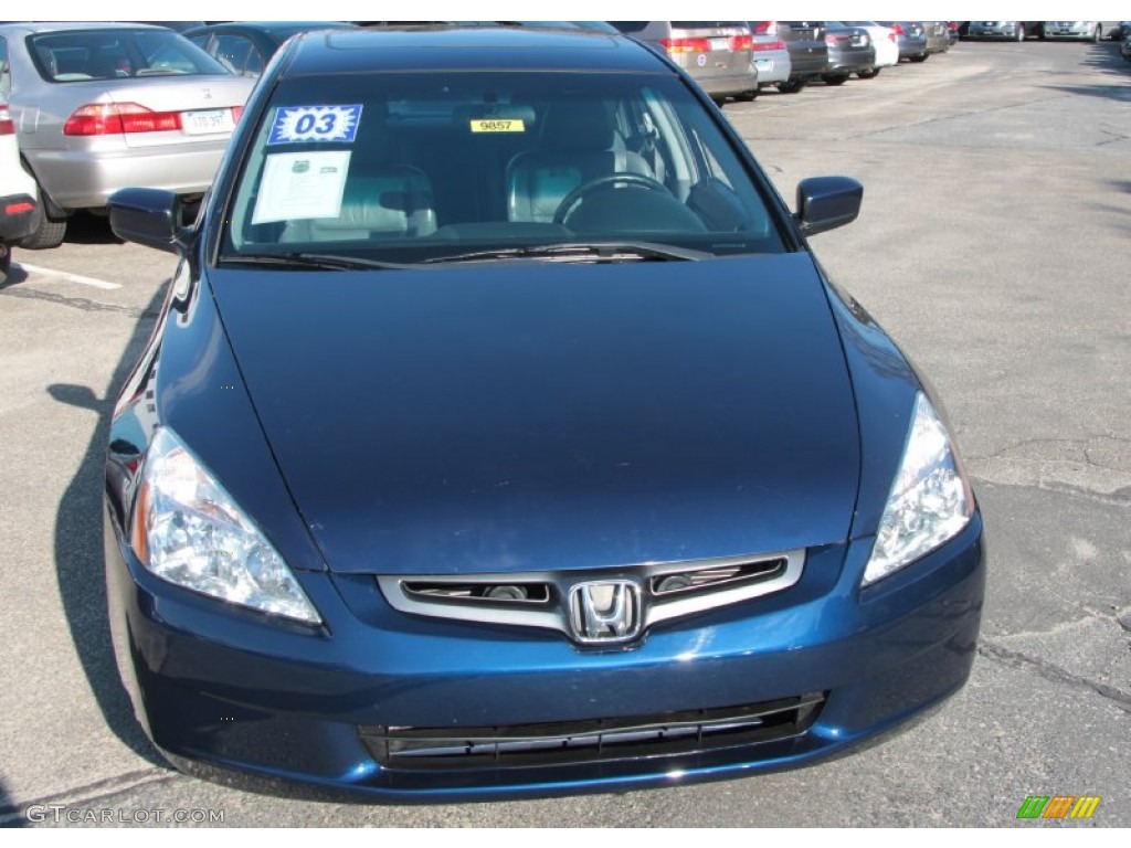 2003 Accord EX-L Sedan - Eternal Blue Pearl / Gray photo #2