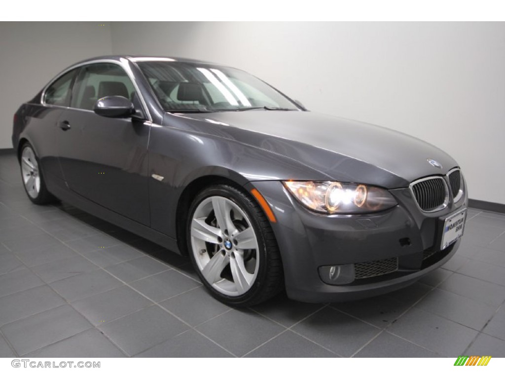 2007 3 Series 335i Coupe - Sparkling Graphite Metallic / Black photo #9