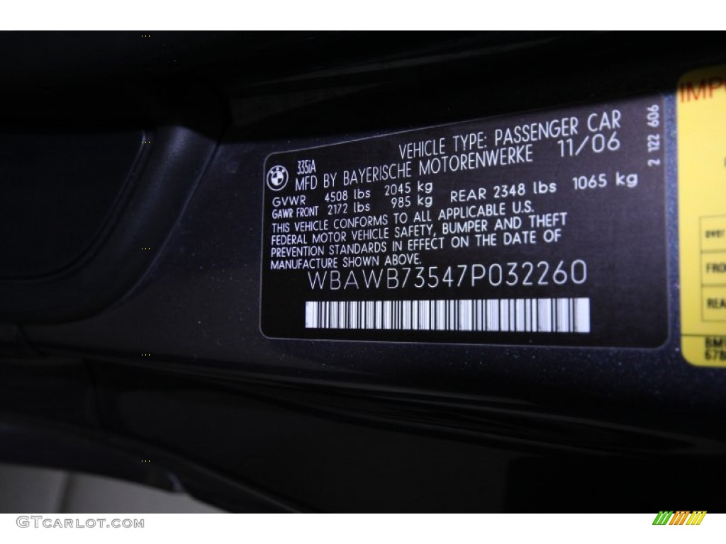 2007 3 Series 335i Coupe - Sparkling Graphite Metallic / Black photo #10