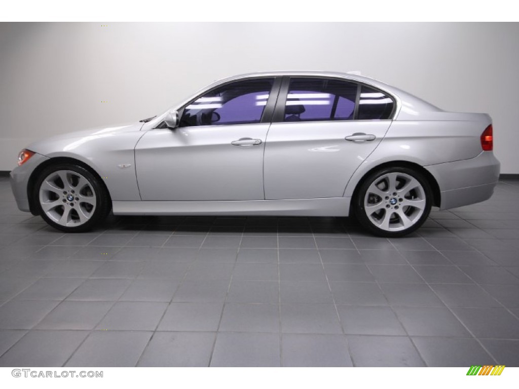 2008 3 Series 335i Sedan - Titanium Silver Metallic / Gray photo #2