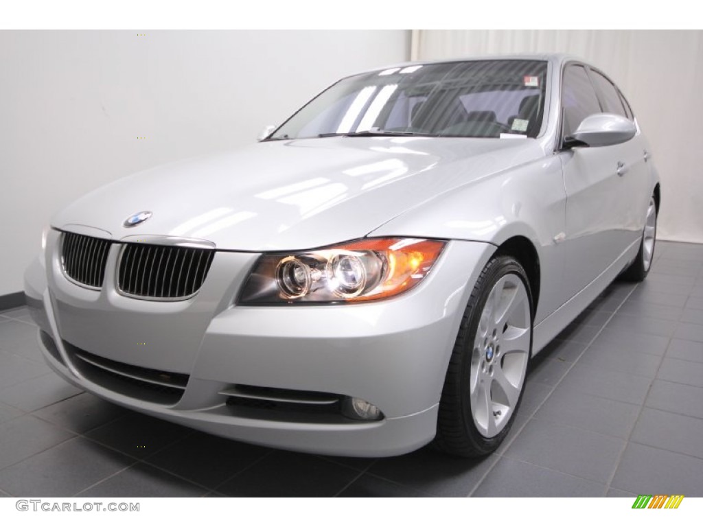 2008 3 Series 335i Sedan - Titanium Silver Metallic / Gray photo #6