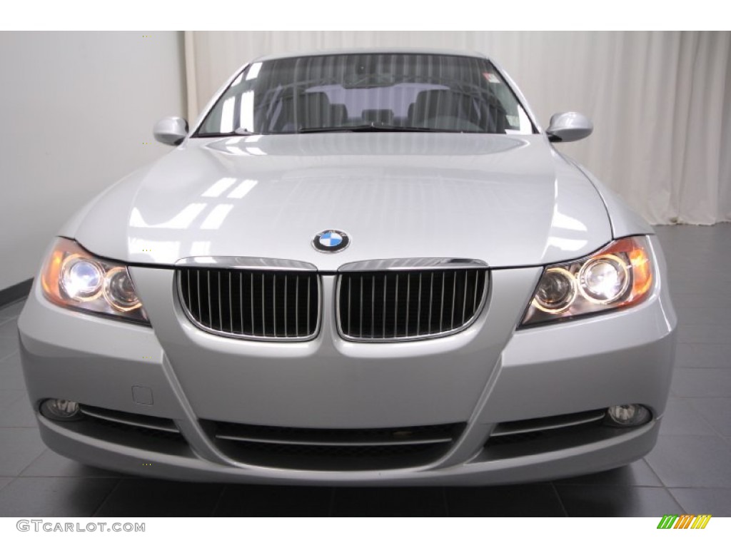 2008 3 Series 335i Sedan - Titanium Silver Metallic / Gray photo #7