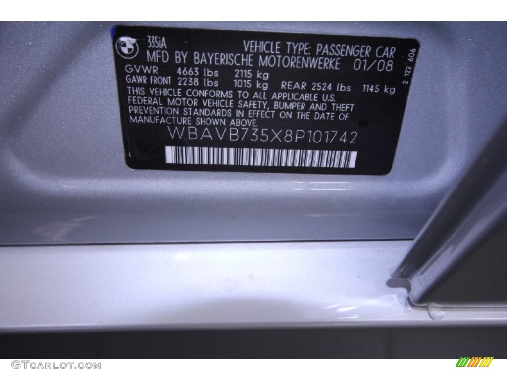 2008 3 Series 335i Sedan - Titanium Silver Metallic / Gray photo #9
