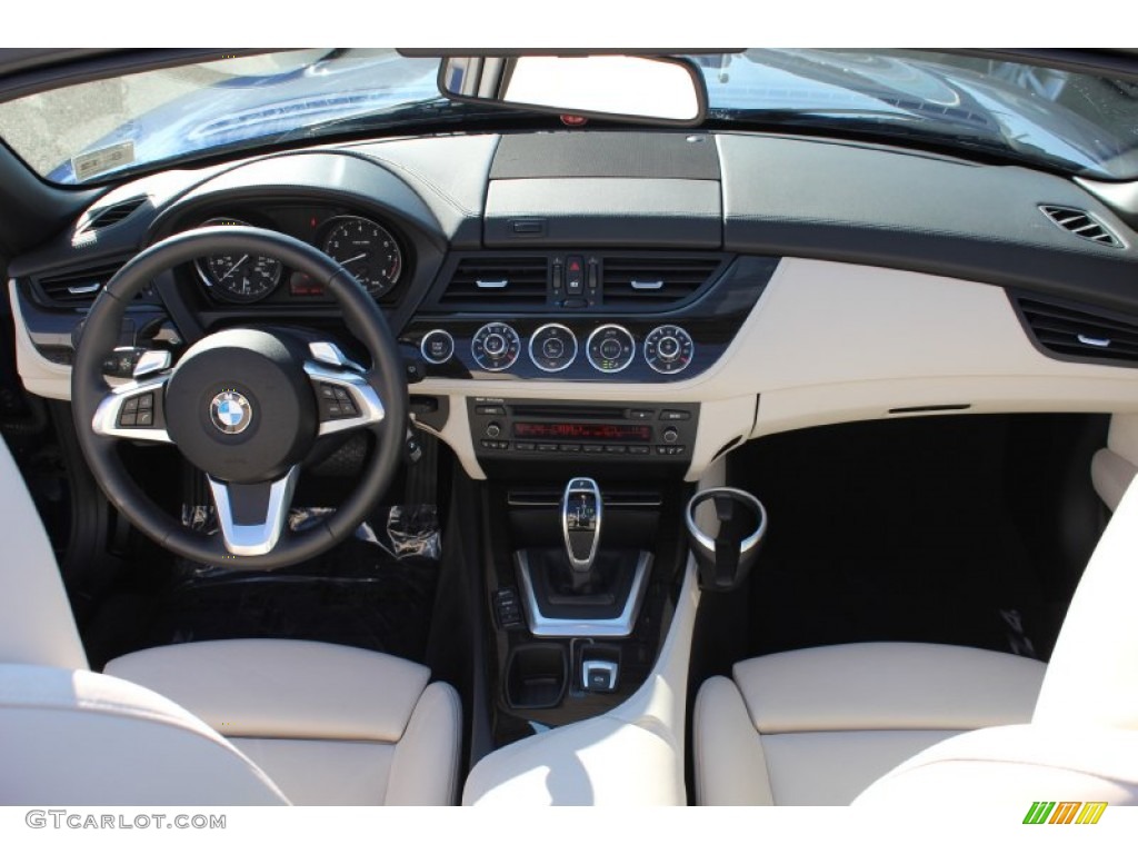 2009 BMW Z4 sDrive35i Roadster Ivory White Nappa Leather Dashboard Photo #60818838