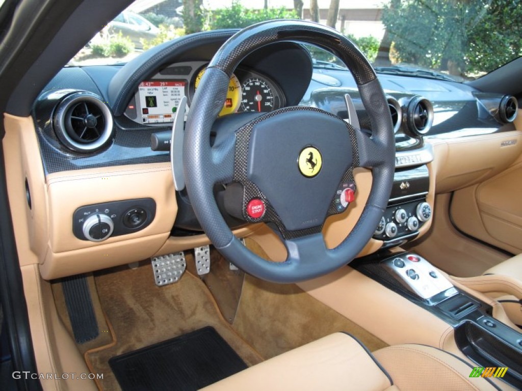 2007 Ferrari 599 GTB Fiorano F1 Tan Steering Wheel Photo #60819522