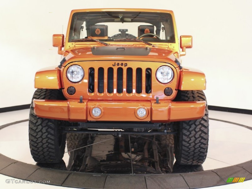 2010 Wrangler Unlimited Mountain Edition 4x4 - Mango Tango Pearl / Dark Slate Gray/Medium Slate Gray photo #10