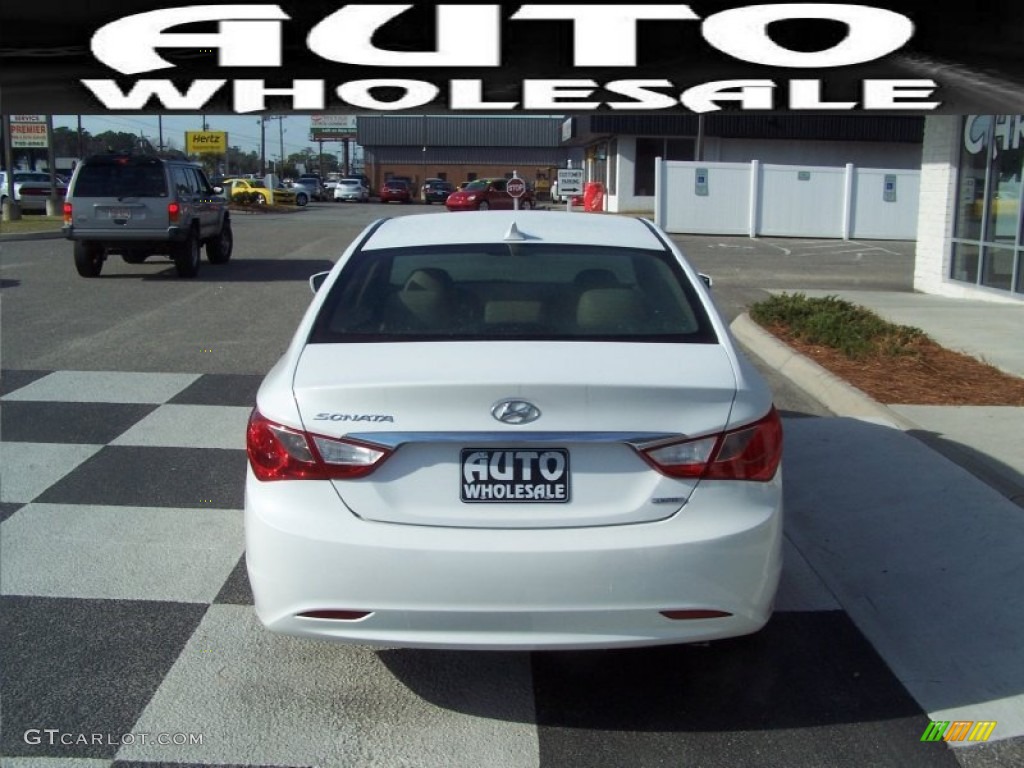 2011 Sonata Limited - Pearl White / Camel photo #3