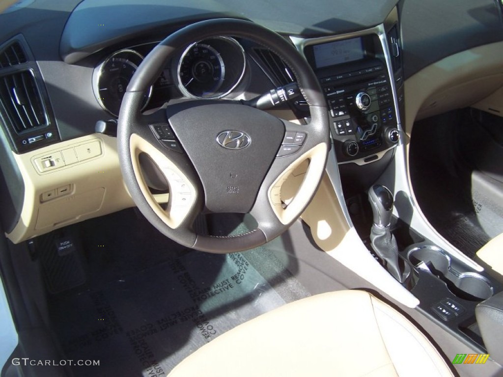 2011 Sonata Limited - Pearl White / Camel photo #9