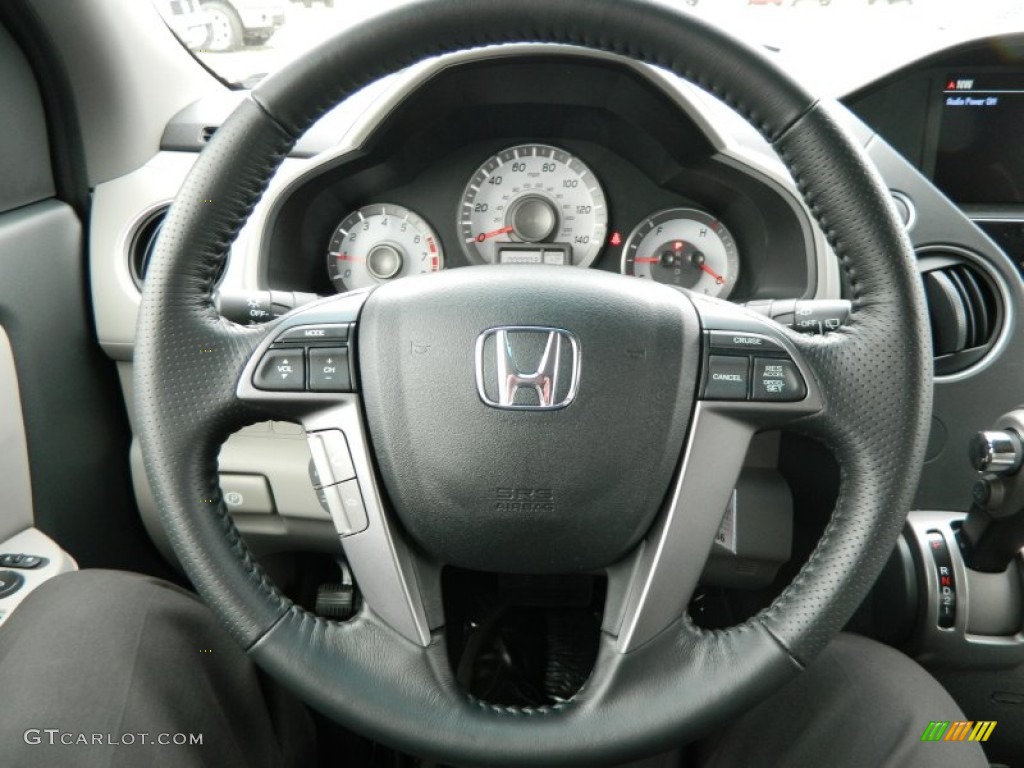 2012 Honda Pilot EX-L Gray Steering Wheel Photo #60823999