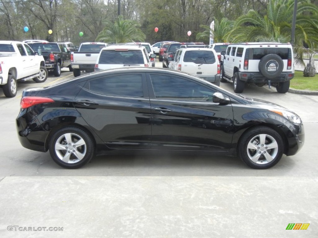 Black Noir Pearl 2011 Hyundai Elantra GLS Exterior Photo #60825700