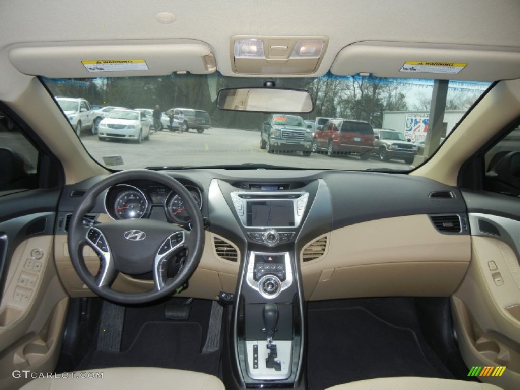 2011 Hyundai Elantra GLS Beige Dashboard Photo #60825736