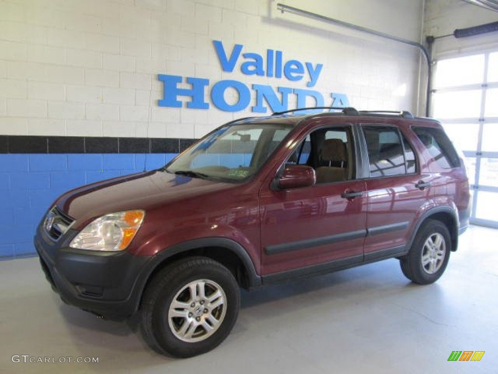 2004 CR-V EX 4WD - Chianti Red Pearl / Saddle photo #1
