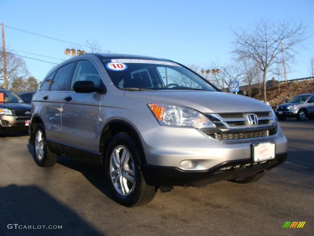 2010 CR-V EX AWD - Alabaster Silver Metallic / Black photo #7