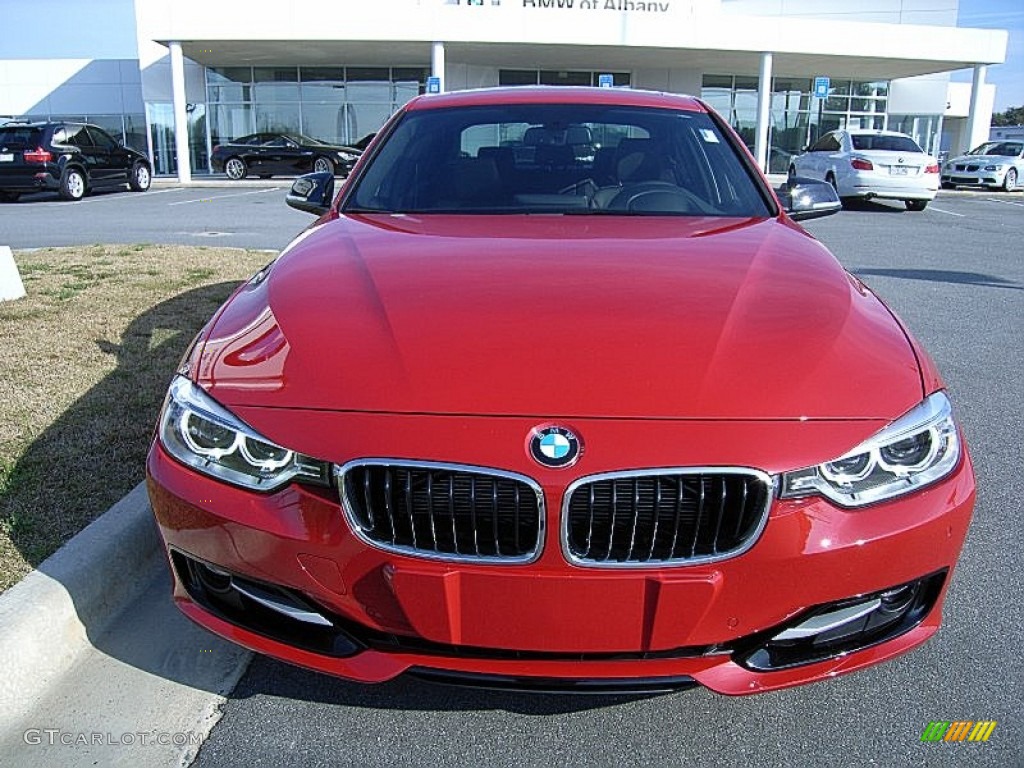 2012 3 Series 335i Sedan - Melbourne Red Metallic / Black/Red Highlight photo #5