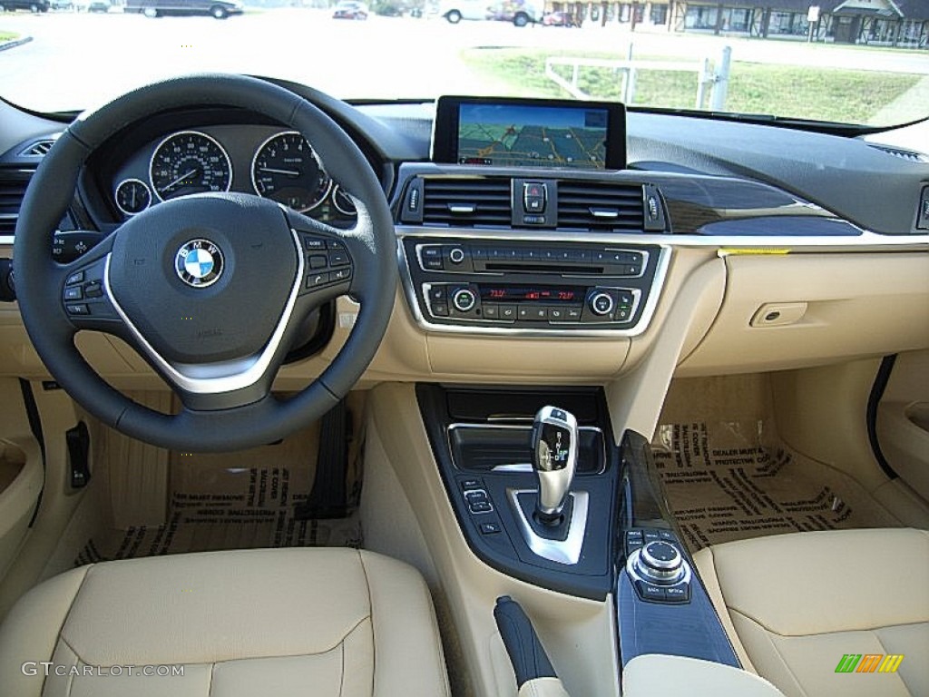 2012 BMW 3 Series 328i Sedan Beige Dashboard Photo #60828884