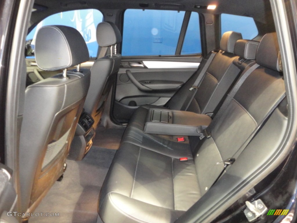 Black Nevada Leather Interior 2011 BMW X3 xDrive 35i Photo #60829577