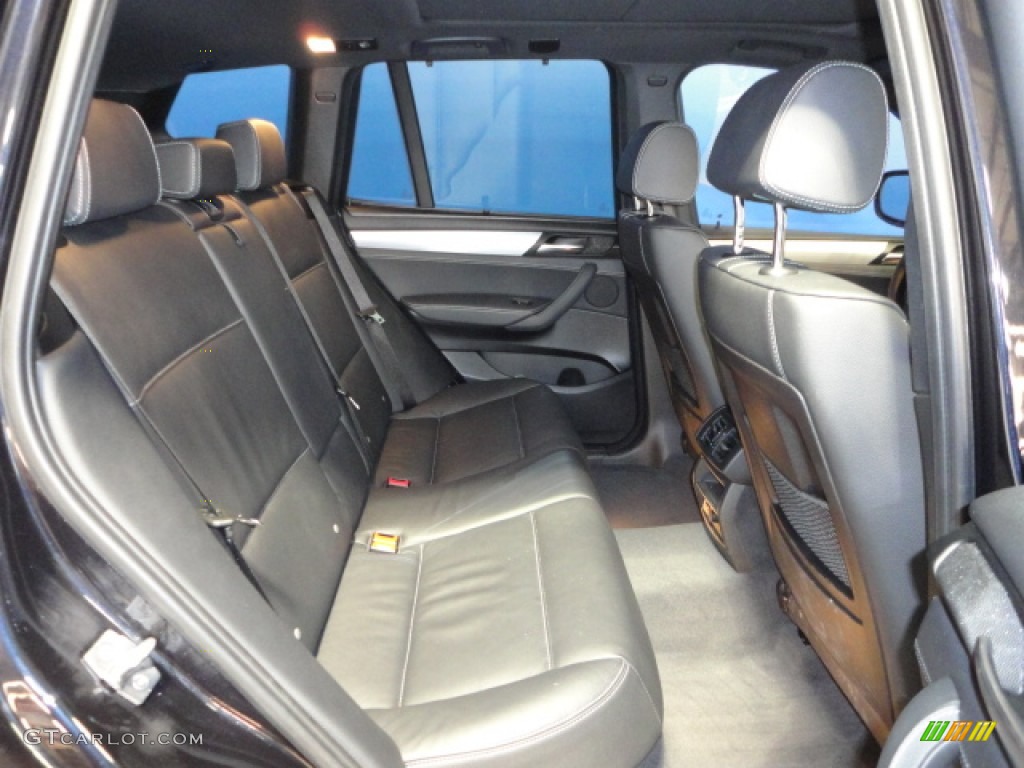 Black Nevada Leather Interior 2011 BMW X3 xDrive 35i Photo #60829589