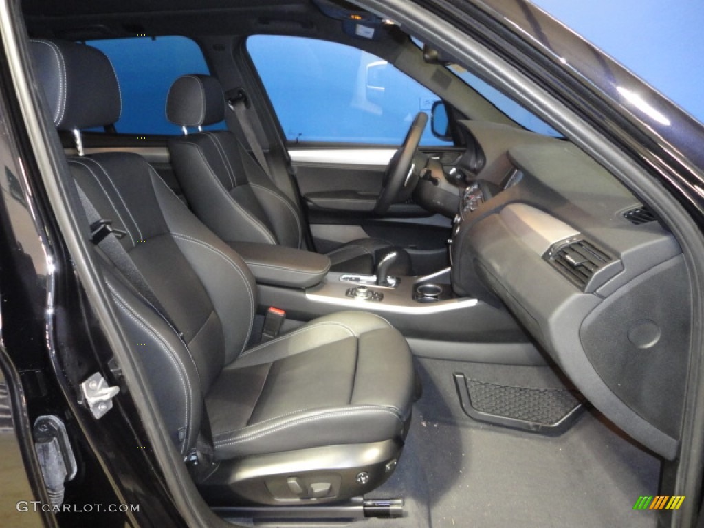 Black Nevada Leather Interior 2011 BMW X3 xDrive 35i Photo #60829592