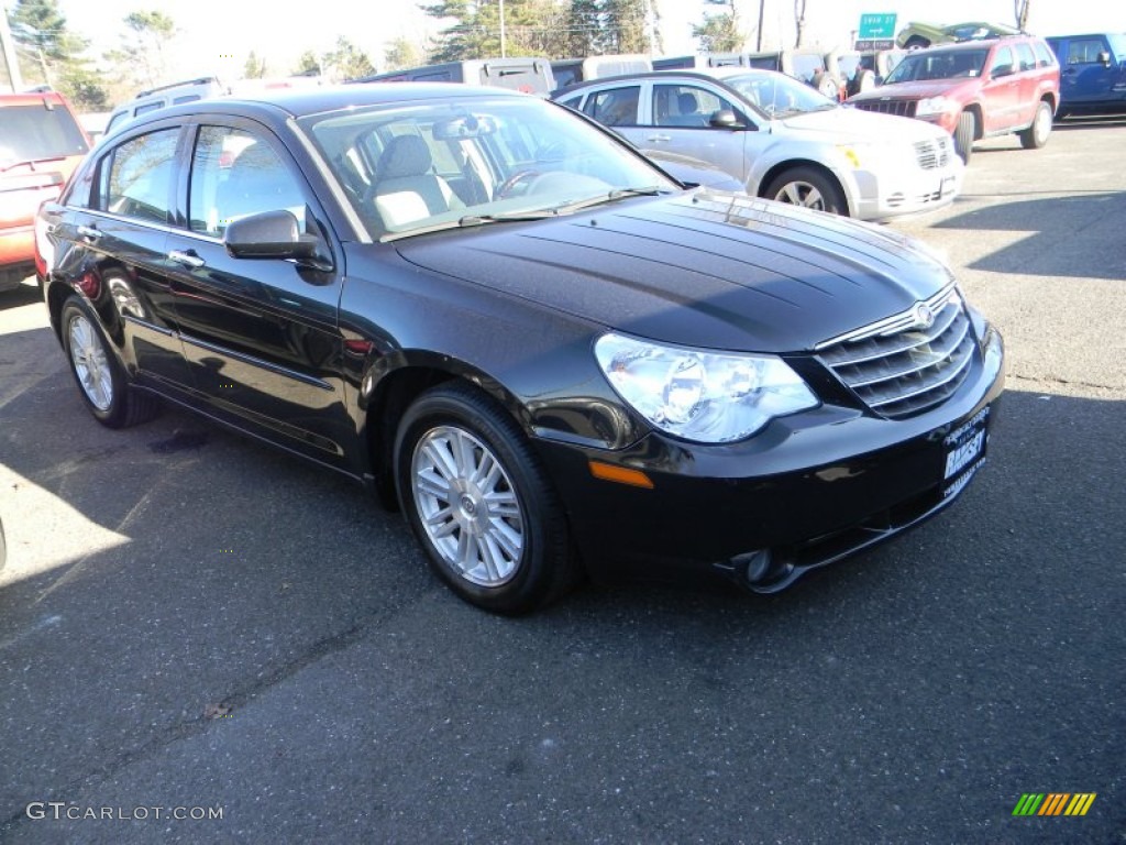 2007 Sebring Limited Sedan - Brilliant Black Crystal Pearl / Dark Slate Gray/Light Slate Gray photo #4