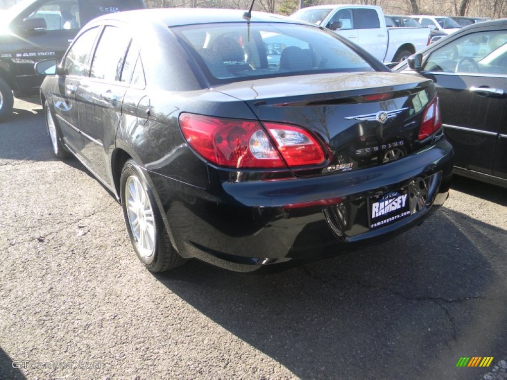 2007 Sebring Limited Sedan - Brilliant Black Crystal Pearl / Dark Slate Gray/Light Slate Gray photo #5