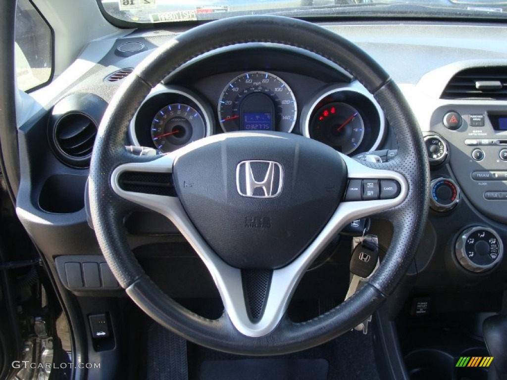2010 Honda Fit Sport Sport Black Steering Wheel Photo #60831483
