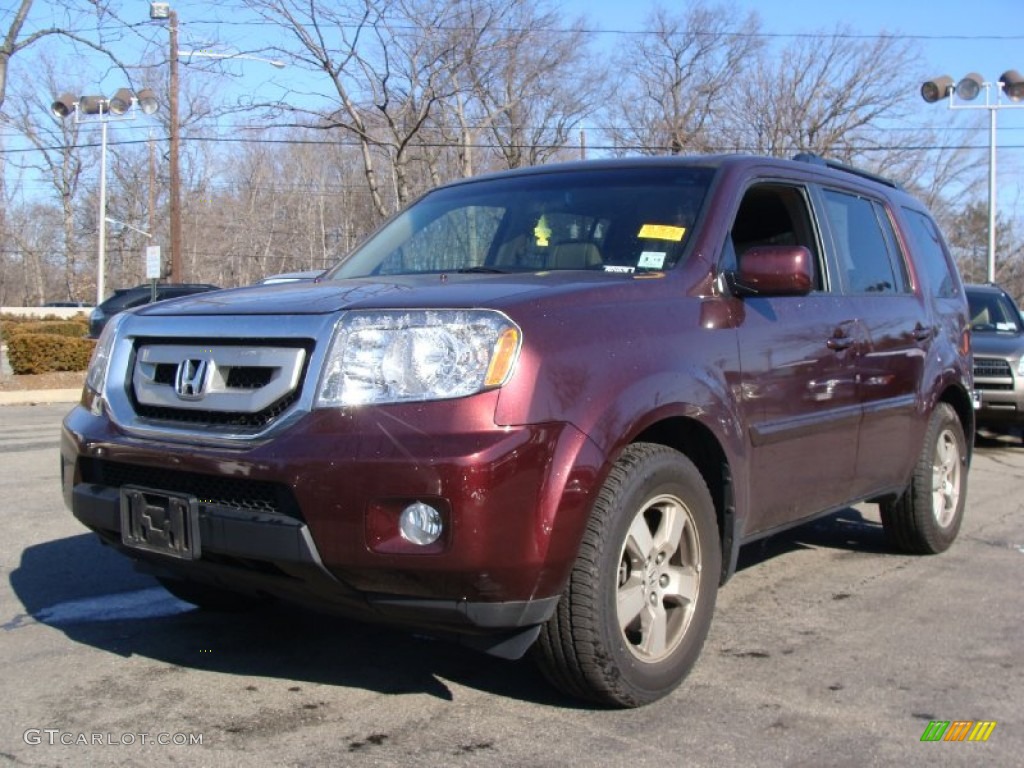 Dark Cherry Pearl 2009 Honda Pilot EX-L 4WD Exterior Photo #60831969