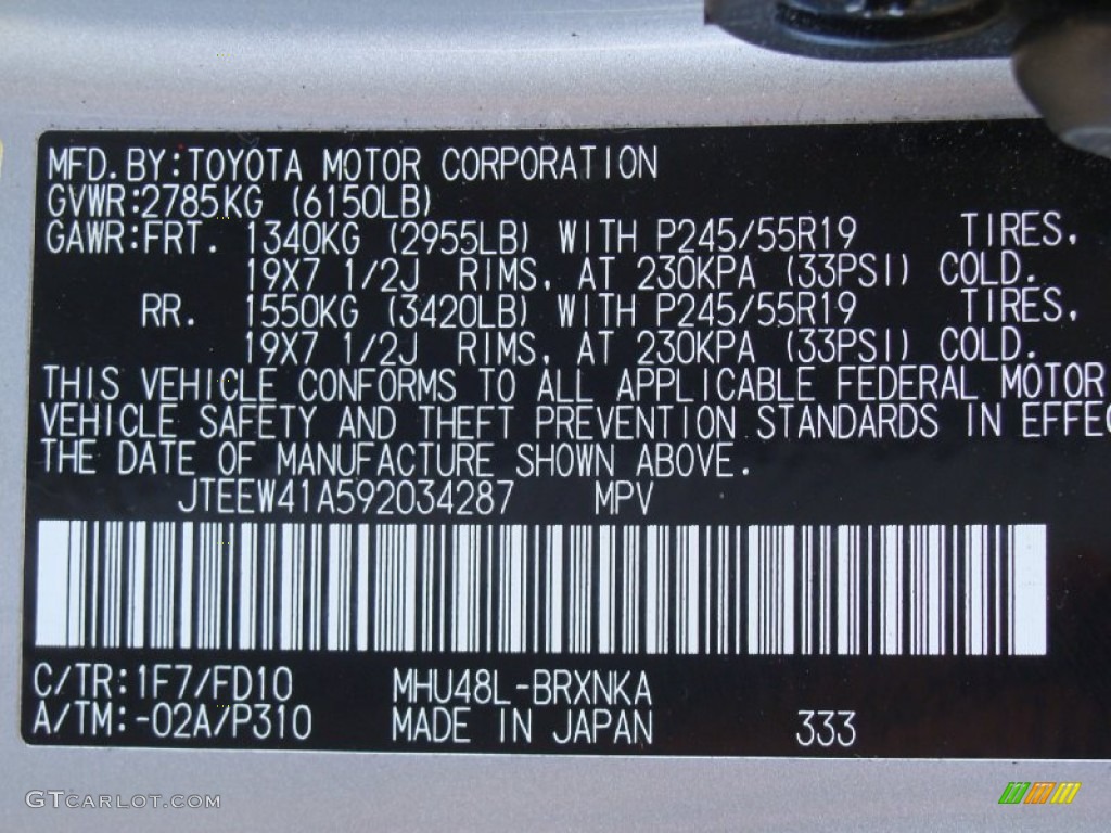 2009 Toyota Highlander Hybrid 4WD 1F7 Photo #60832432