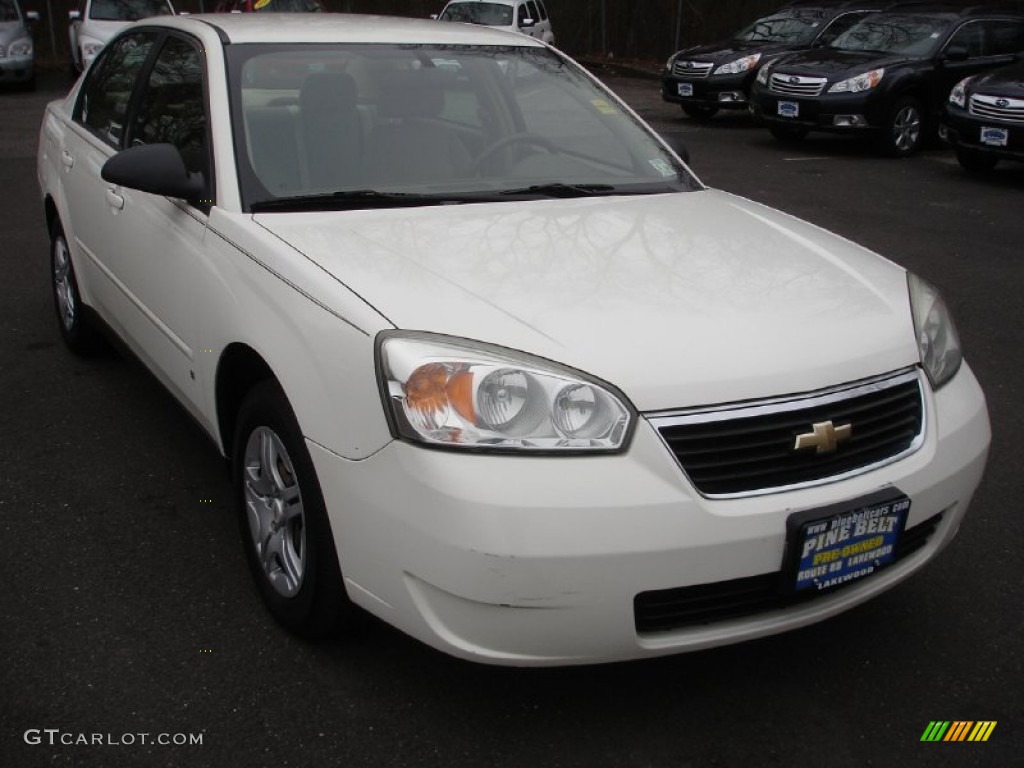 2007 Malibu LS Sedan - White / Cashmere Beige photo #3