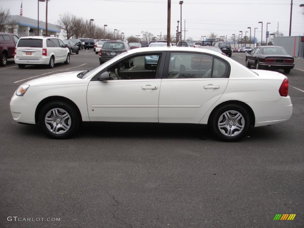 2007 Malibu LS Sedan - White / Cashmere Beige photo #9