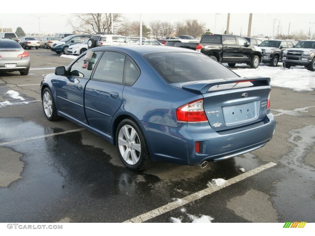 2008 Legacy 2.5 GT Limited Sedan - Newport Blue Pearl / Warm Ivory photo #3