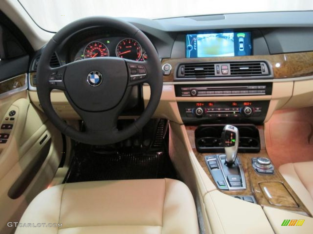 2012 BMW 5 Series 528i Sedan Venetian Beige Dashboard Photo #60834591