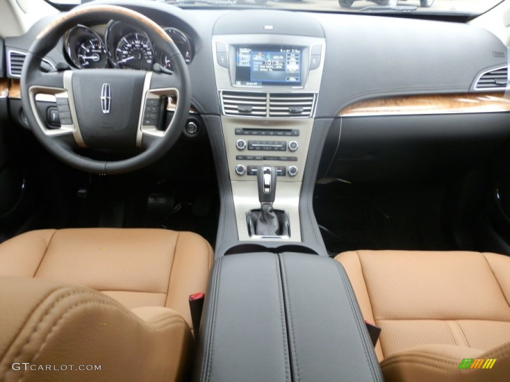 2012 Lincoln MKT EcoBoost AWD Charcoal Black/Canyon Dashboard Photo #60837842