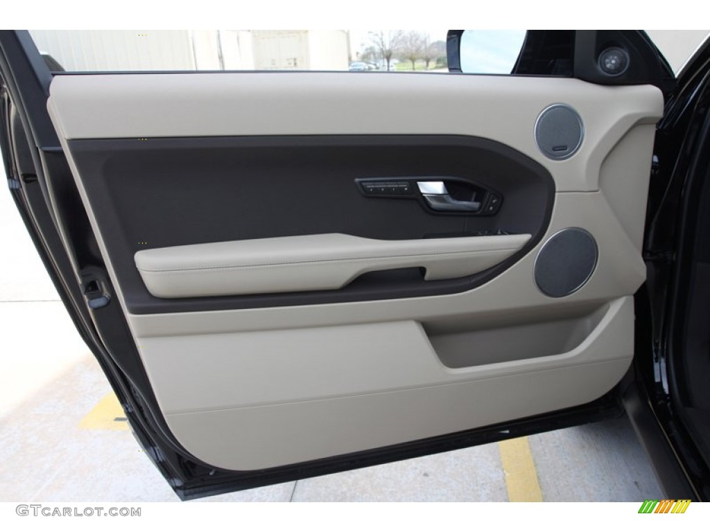 2012 Land Rover Range Rover Evoque Coupe Pure Almond/Espresso Door Panel Photo #60838463