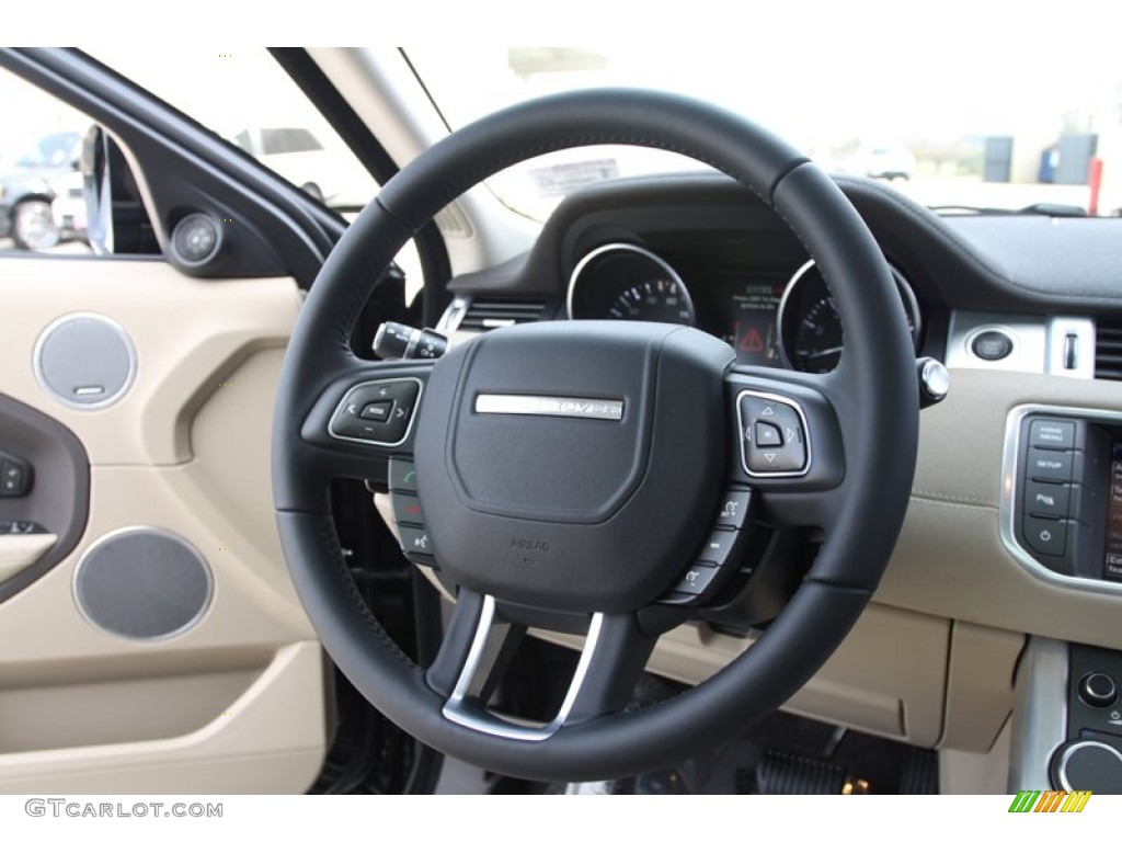 2012 Land Rover Range Rover Evoque Coupe Pure Almond/Espresso Steering Wheel Photo #60838584